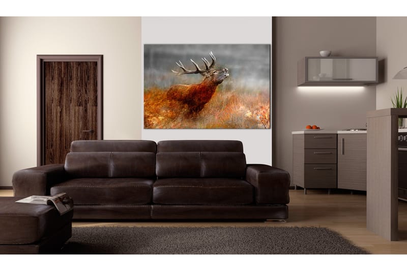 Billede Roaring Deer 120x80 - Artgeist sp. z o. o. - Boligtilbehør - Billeder & kunst - Billeder på lærred