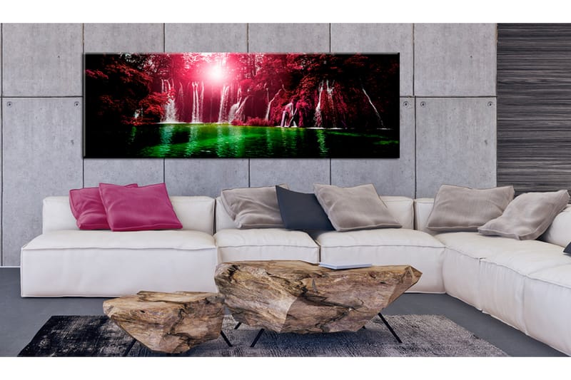 Billede Ruby Waterfalls 120x40 - Artgeist sp. z o. o. - Boligtilbehør - Billeder & kunst - Billeder på lærred