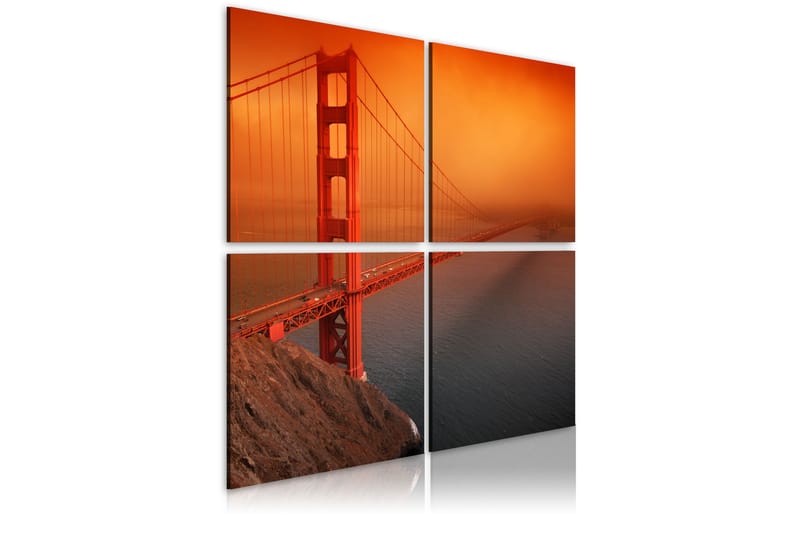 Billede San Francisco Golden Gate Bridge 60x60 - Artgeist sp. z o. o. - Boligtilbehør - Billeder & kunst - Billeder på lærred