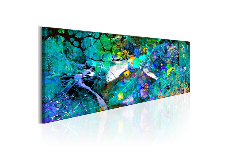 Billede Sapphire Jungle 120x40 - Artgeist sp. z o. o. - Boligtilbehør - Billeder & kunst - Billeder på lærred