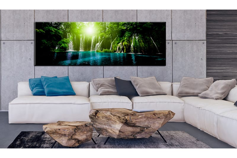 Billede Sapphire Lake 120x40 - Artgeist sp. z o. o. - Boligtilbehør - Billeder & kunst - Billeder på lærred