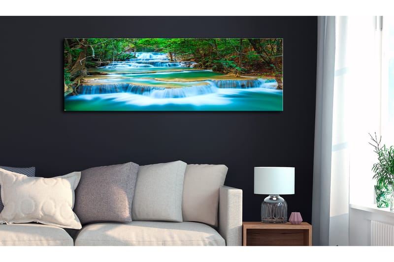 Billede Sapphire Waterfalls 120x40 - Artgeist sp. z o. o. - Boligtilbehør - Billeder & kunst - Billeder på lærred