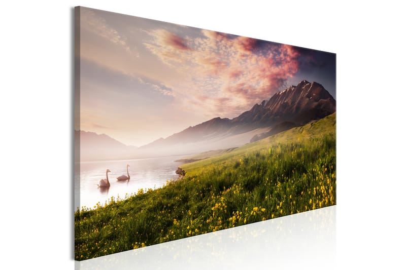 Billede Sayram Lake (1 del) Smal 120x40 - Artgeist sp. z o. o. - Boligtilbehør - Billeder & kunst - Billeder på lærred