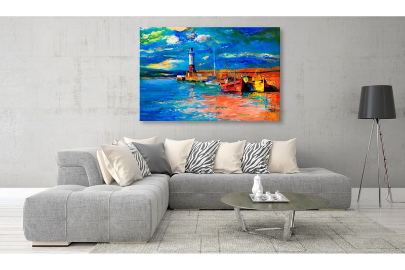 Billede Seaside Landscape: The Lighthouse 90x60 - Artgeist sp. z o. o. - Boligtilbehør - Billeder & kunst - Billeder på lærred