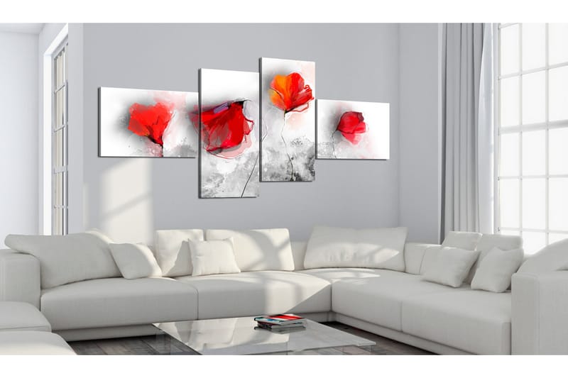 Billede Sentimental poppies 200x90 - Artgeist sp. z o. o. - Boligtilbehør - Billeder & kunst - Billeder på lærred