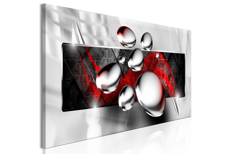 Billede Shiny Stones (1 del) Smal rød 135x45 - Artgeist sp. z o. o. - Boligtilbehør - Billeder & kunst - Billeder på lærred