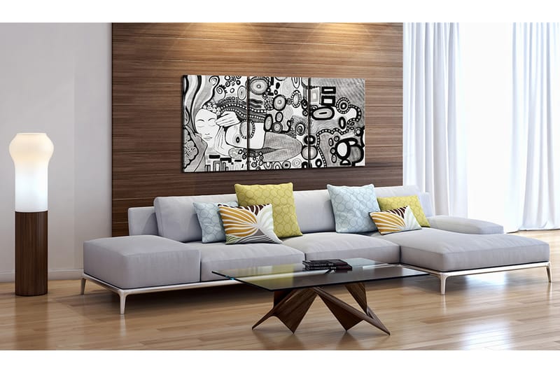 Billede Silver Kiss 120x60 - Artgeist sp. z o. o. - Boligtilbehør - Billeder & kunst - Billeder på lærred