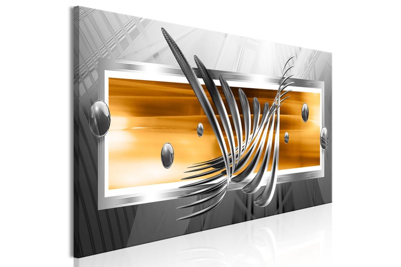 Billede Silver Wings (1 del) Smal orange 120x40 - Artgeist sp. z o. o. - Boligtilbehør - Billeder & kunst - Billeder på lærred