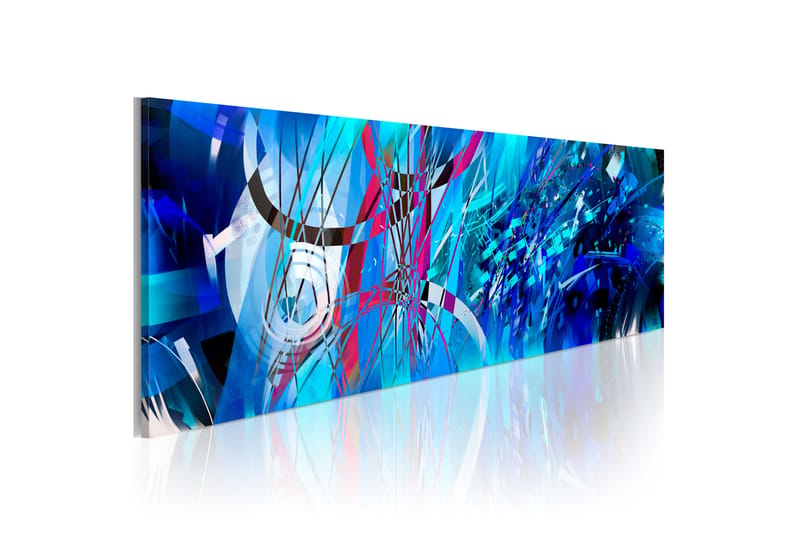 Billede Turquoise Rain 135x45 - Artgeist sp. z o. o. - Boligtilbehør - Billeder & kunst - Billeder på lærred