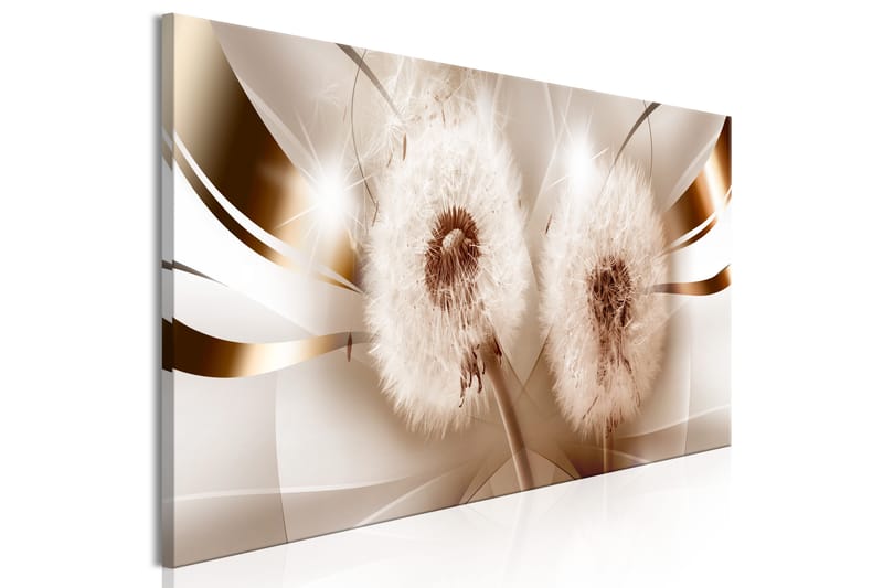 Billede Two Dandelions (1 del) Smal 120x40 - Artgeist sp. z o. o. - Boligtilbehør - Billeder & kunst - Billeder på lærred