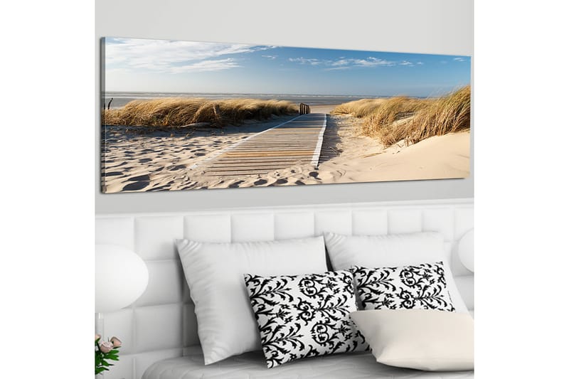 Billede Uovervåget strand 120x40 - Artgeist sp. z o. o. - Boligtilbehør - Billeder & kunst - Billeder på lærred