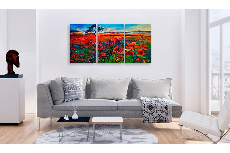 Billede Valley of Poppies 120x60 - Artgeist sp. z o. o. - Boligtilbehør - Billeder & kunst - Billeder på lærred