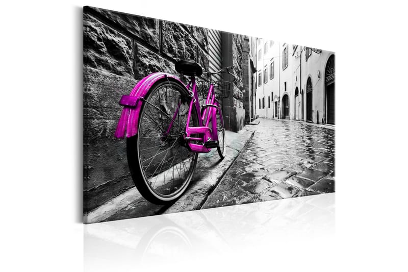 Billede Vintage Pink Bike 60x40 - Artgeist sp. z o. o. - Boligtilbehør - Billeder & kunst - Billeder på lærred