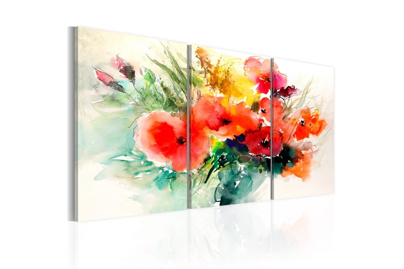 Billede Watercolor Bouquet 120x60 - Artgeist sp. z o. o. - Boligtilbehør - Billeder & kunst - Billeder på lærred