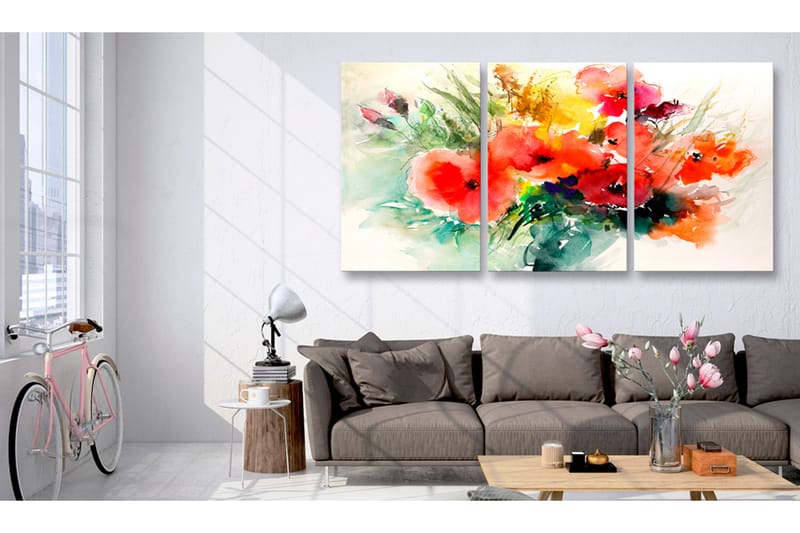 Billede Watercolor Bouquet 120x60 - Artgeist sp. z o. o. - Boligtilbehør - Billeder & kunst - Billeder på lærred