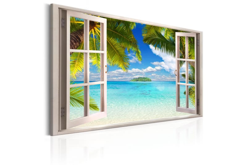 Billede Window: Sea View 120x80 - Artgeist sp. z o. o. - Boligtilbehør - Billeder & kunst - Billeder på lærred