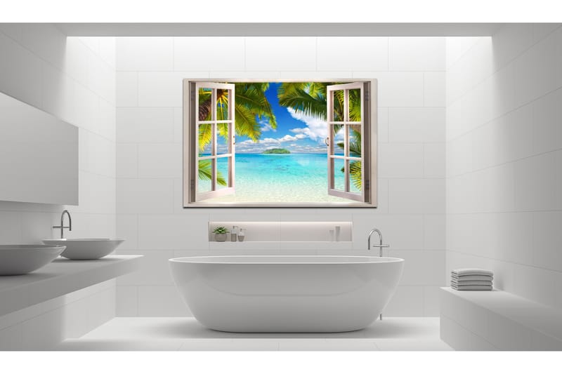 Billede Window: Sea View 120x80 - Artgeist sp. z o. o. - Boligtilbehør - Billeder & kunst - Billeder på lærred