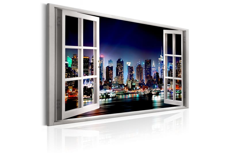 Billede Window: View of New York 120x80 - Artgeist sp. z o. o. - Boligtilbehør - Billeder & kunst - Billeder på lærred