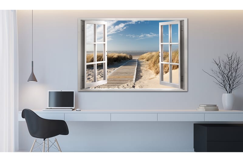 Billede Window: View of the Beach 120x80 - Artgeist sp. z o. o. - Boligtilbehør - Billeder & kunst - Billeder på lærred