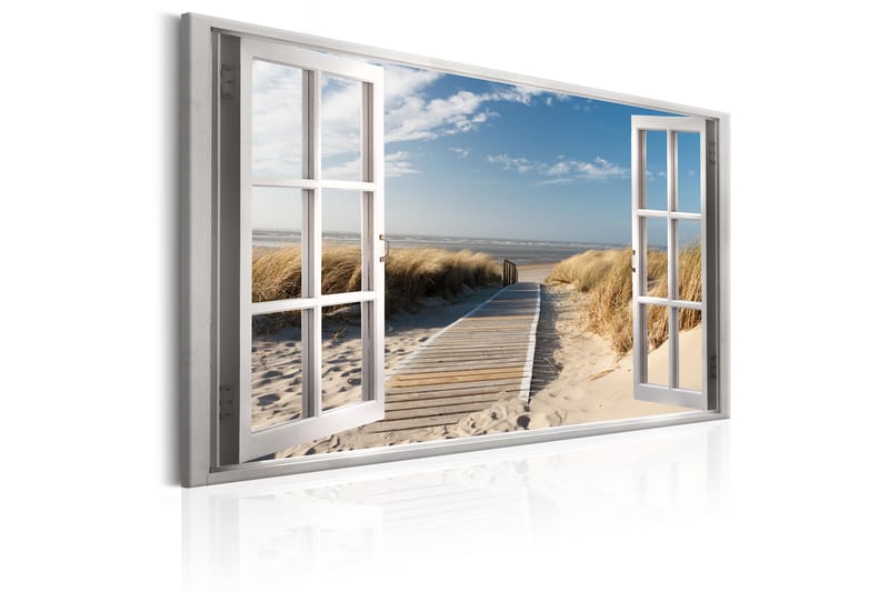 Billede Window: View of the Beach 120x80 - Artgeist sp. z o. o. - Boligtilbehør - Billeder & kunst - Billeder på lærred