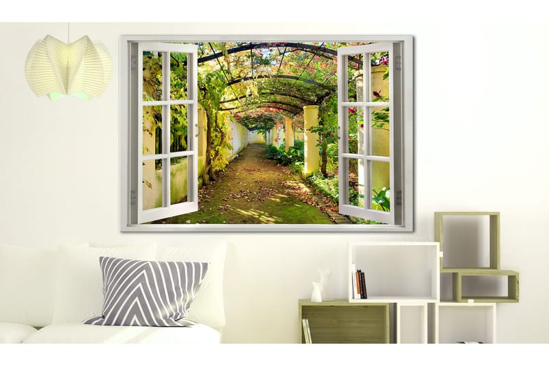 Billede Window: View on Pergola 120x80 - Artgeist sp. z o. o. - Boligtilbehør - Billeder & kunst - Billeder på lærred