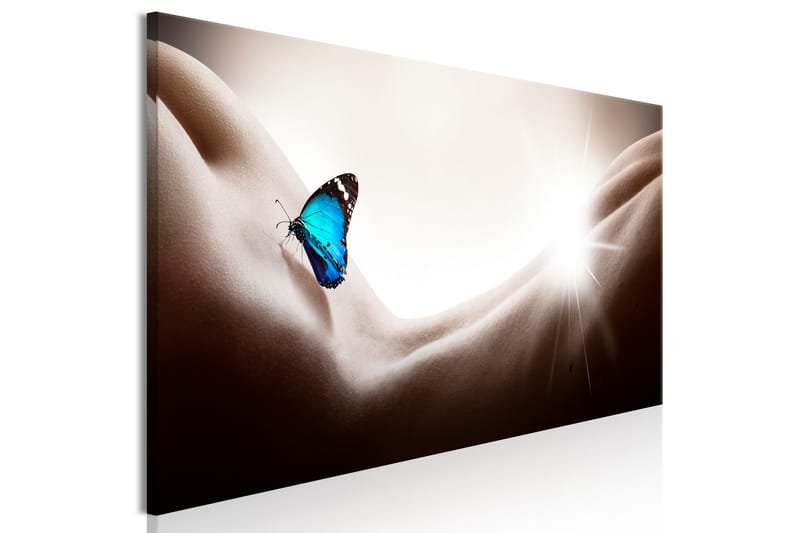 Billede Woman and Butterfly (1 del) Smal 120x40 - Artgeist sp. z o. o. - Boligtilbehør - Billeder & kunst - Billeder på lærred