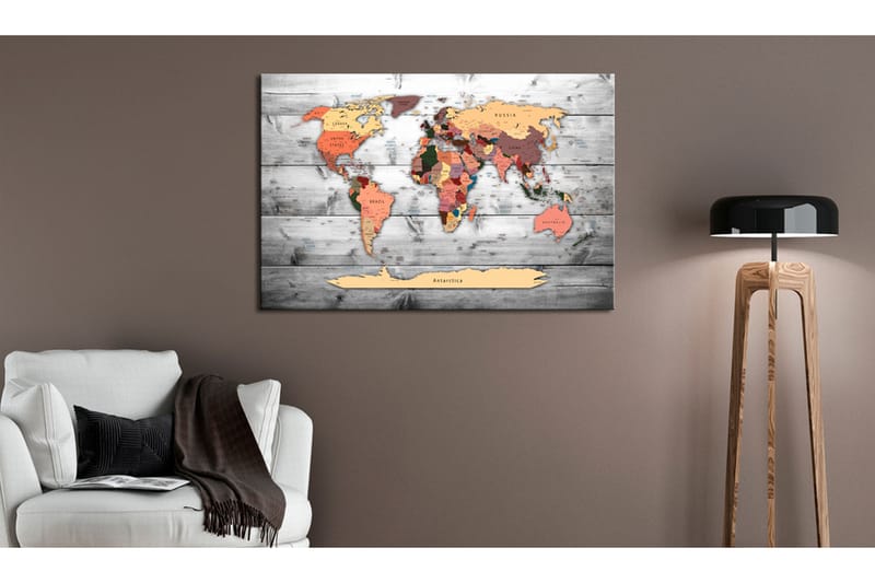 Billede World Map: New Directions 120x80 - Artgeist sp. z o. o. - Boligtilbehør - Billeder & kunst - Billeder på lærred