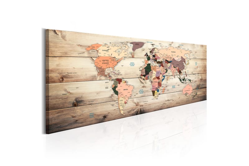 Billede World Maps: Map of Dreams 135x45 - Artgeist sp. z o. o. - Boligtilbehør - Billeder & kunst - Billeder p�å lærred