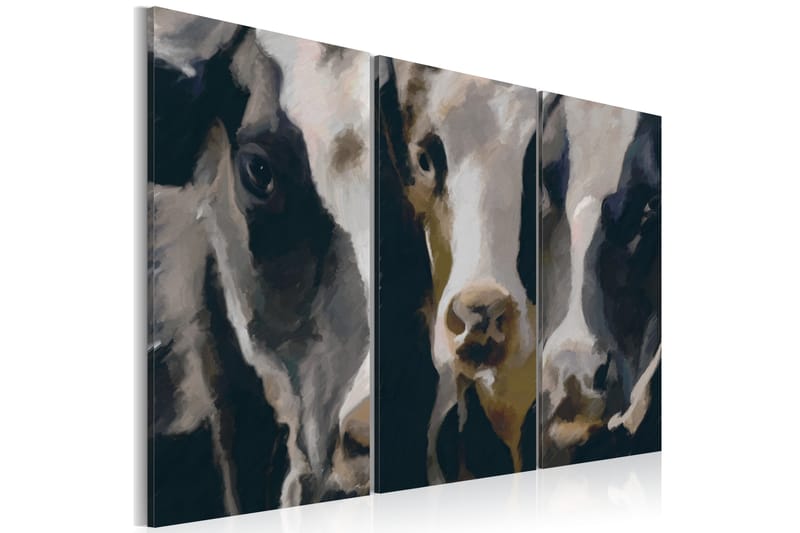 Billede Piebald Cow 120x80 - Artgeist sp. z o. o. - Boligtilbehør - Billeder & kunst - Billeder på lærred