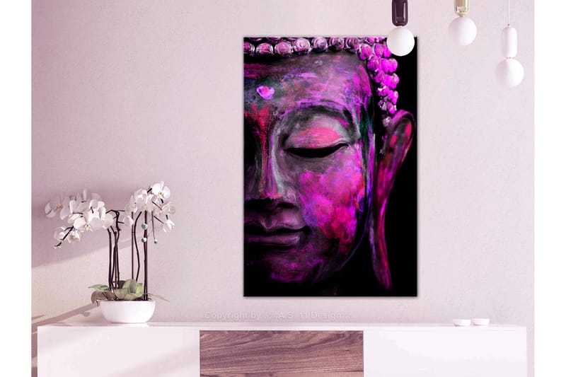 Billede Pink Buddha 80x120 - Artgeist sp. z o. o. - Boligtilbehør - Billeder & kunst - Billeder på lærred