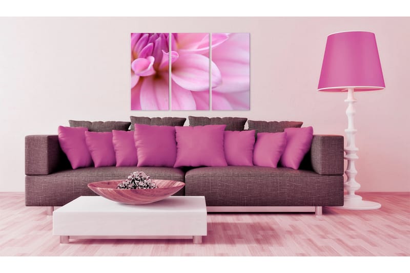 Billede Pink dahlia 90x60 - Artgeist sp. z o. o. - Boligtilbehør - Billeder & kunst - Billeder på lærred