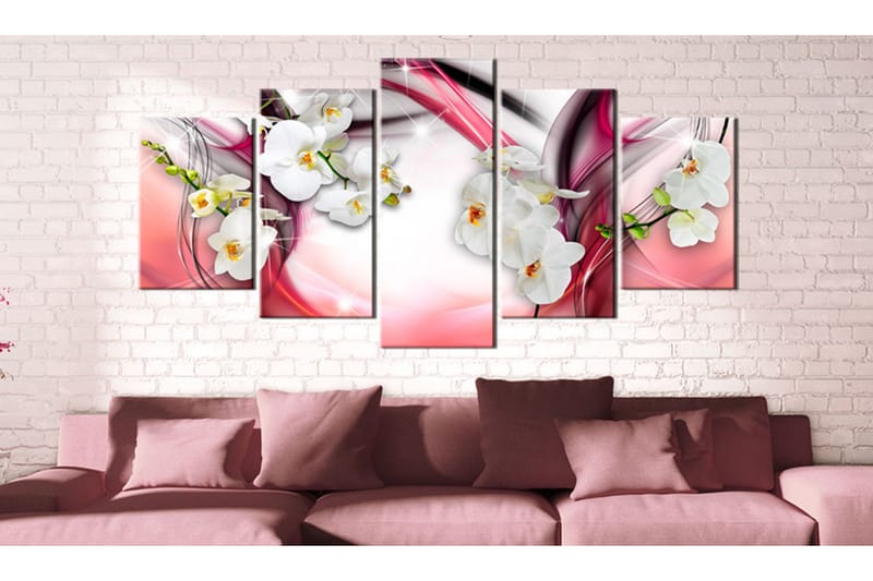 Billede Pink Melody 200x100 - Artgeist sp. z o. o. - Boligtilbehør - Billeder & kunst - Billeder på lærred