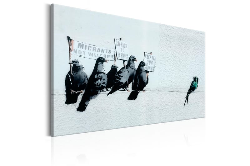 Billede Protesting Birds på Banksy 120x80 - Artgeist sp. z o. o. - Boligtilbehør - Billeder & kunst - Billeder på lærred