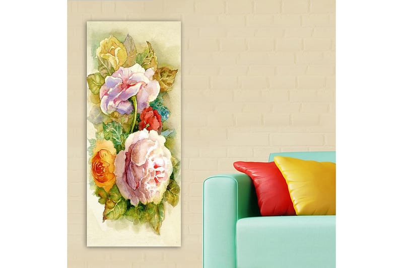 Canvasbillede DKY Floral & Botanical Flerfarvet - 50x120 cm - Boligtilbehør - Billeder & kunst - Billeder på lærred