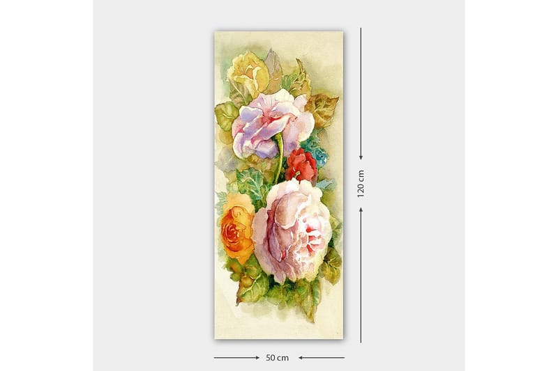 Canvasbillede DKY Floral & Botanical Flerfarvet - 50x120 cm - Boligtilbehør - Billeder & kunst - Billeder på lærred