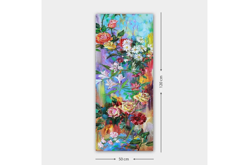 Canvasbillede DKY Floral & Botanical Flerfarvet - 50x120 cm - Boligtilbehør - Billeder & kunst - Billeder på lærred