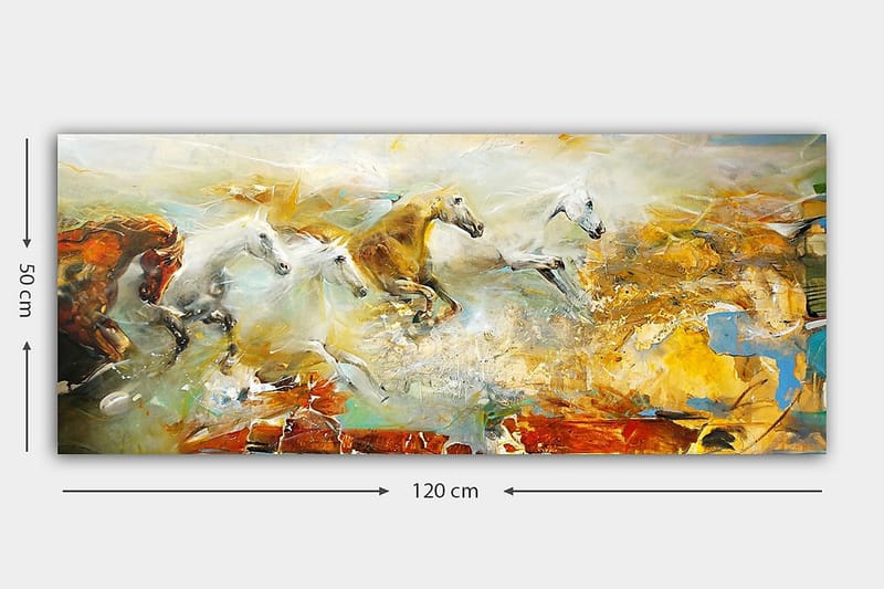 Canvasbillede YTY Animals Flerfarvet - 120x50 cm - Boligtilbehør - Billeder & kunst - Billeder på lærred