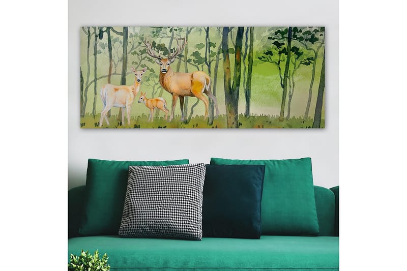 Canvasbillede YTY Animals Flerfarvet - 120x50 cm - Boligtilbehør - Billeder & kunst - Billeder på lærred