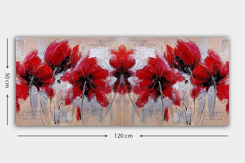 Canvasbillede YTY Floral & Botanical Flerfarvet - 120x50 cm - Boligtilbehør - Billeder & kunst - Billeder på lærred