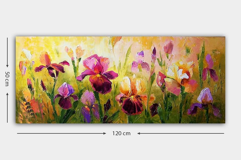 Canvasbillede YTY Floral & Botanical Flerfarvet - 120x50 cm - Boligtilbehør - Billeder & kunst - Billeder på lærred