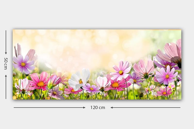 Canvasbillede YTY Floral & Botanical Flerfarvet - 120x50 cm - Boligtilbehør - Billeder & kunst - Billeder på lærred