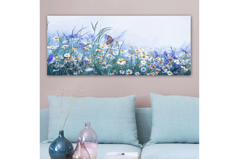 Canvasbillede YTY Floral & Botanical Flerfarvet - 120x50 cm - Boligtilbehør - Billeder & kunst - Billeder på lærred