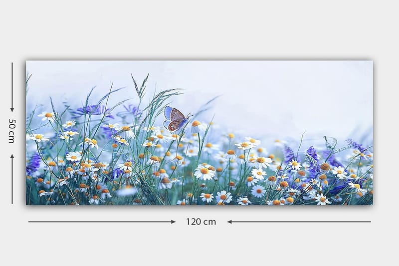 Canvasbillede YTY Floral & Botanical Flerfarvet - 120x50 cm - Boligtilbehør - Billeder & kunst - Billeder på lærred