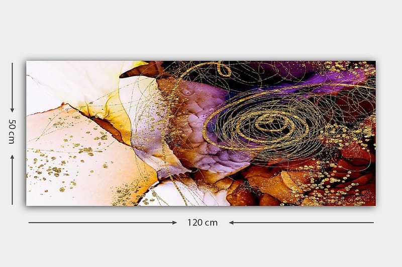 Canvasbillede YTY Floral & Botanical Flerfarvet - 120x50 cm - Boligtilbehør - Billeder & kunst - Billeder på lærred