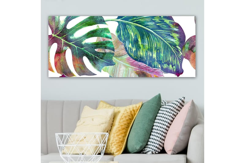 Canvasbillede YTY Floral & Botanical Flerfarvet - 120x50 cm - Boligtilbehør - Billeder & kunst - Billeder på lærred