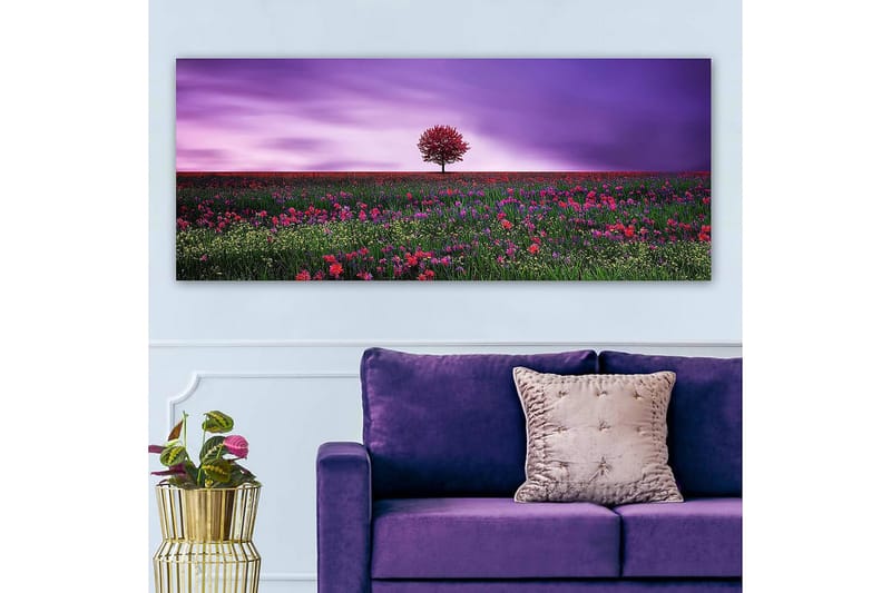 Canvasbillede YTY Floral & Botanical Flerfarvet - 120x50 cm - Boligtilbehør - Billeder & kunst - Billeder på lærred