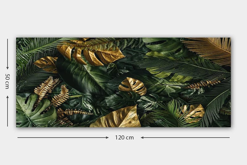 Canvasbillede YTY Floral & Botanical Flerfarvet - 120x50 cm - Boligtilbehør - Billeder & kunst - Billeder på lærred