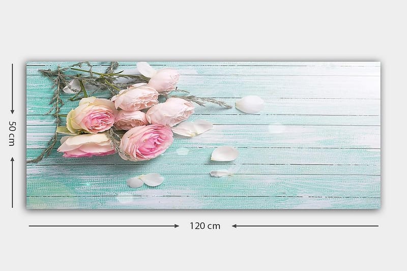 Canvasbillede YTY Floral & Botanical Flerfarvet - 120x50 cm - Boligtilbehør - Billeder & kunst - Billeder på lærred