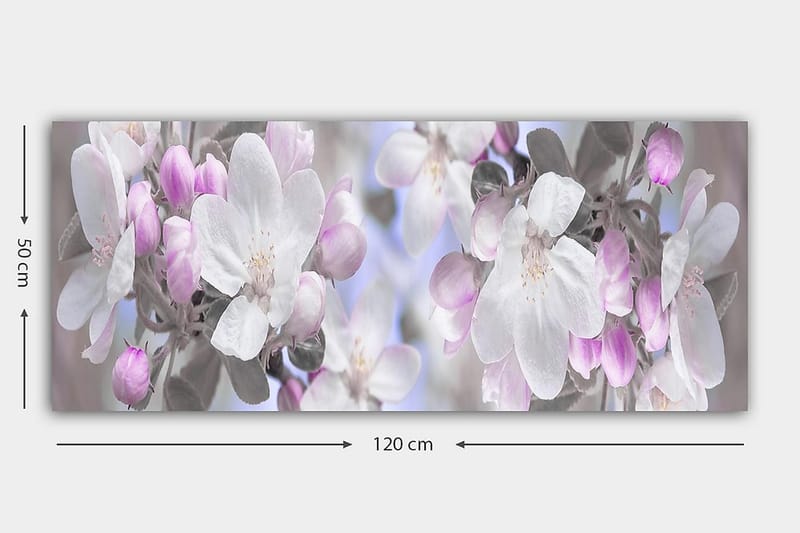 Canvasbillede YTY Floral & Botanical Flerfarvet - 120x50 cm - Boligtilbehør - Billeder & kunst - Billeder på lærred