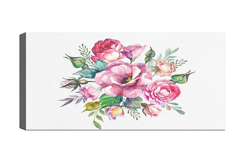 Canvasbillede YTY Floral & Botanical Flerfarvet - 120x50 cm - Boligtilbehør - Billeder & kunst - Billeder på lærred